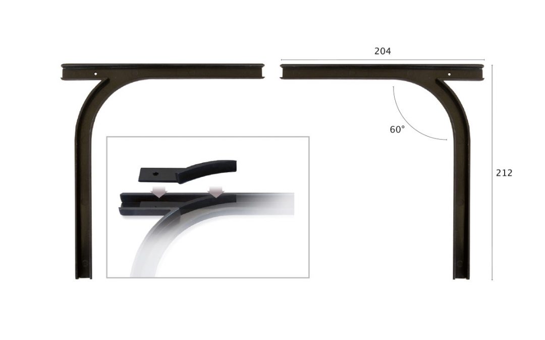 Art. 5059 – Coppia di guide per entrata telo serrandina