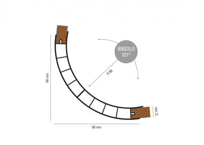 Art. 981 – Profilo angolare raggio 98 angolo 101°