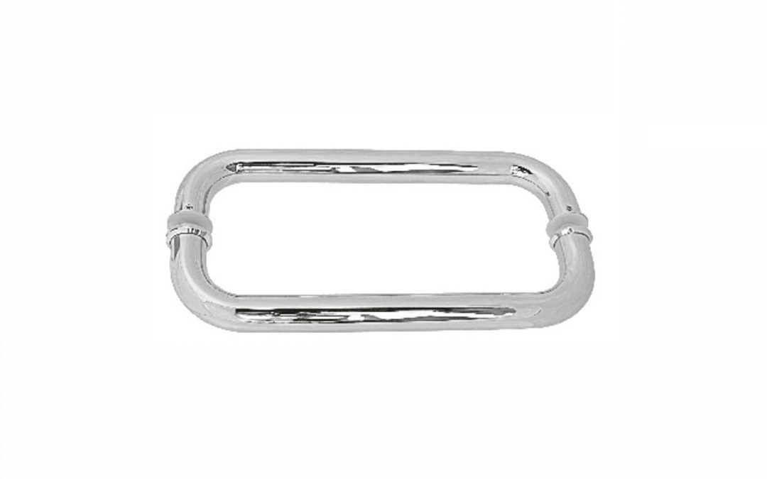 Art. DH-1 – Coppia di maniglioni a sezione rotonda per porte a vetro interasse 280