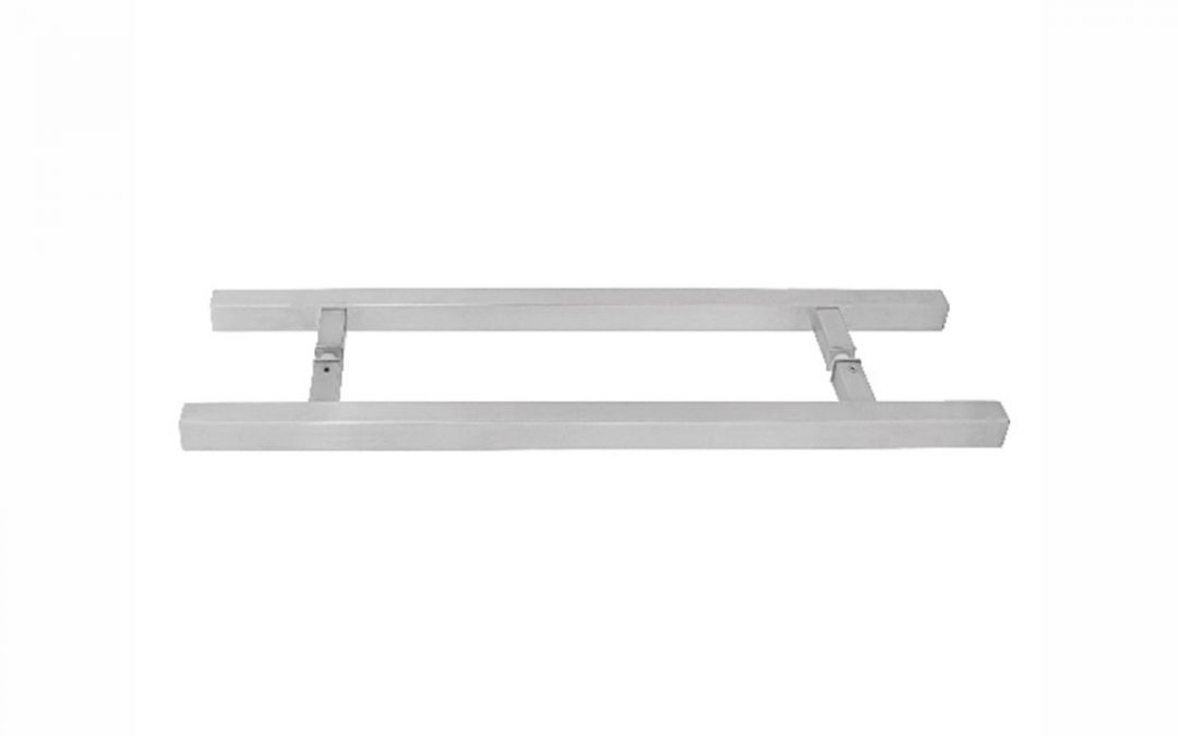 Art. DH-25 – Pair of handles in square section for glass doors